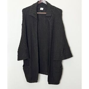 CAbi Repose Cape Chunky Knit Sweater Women's XS / S Brown Coastal Romantic‎ Cozy